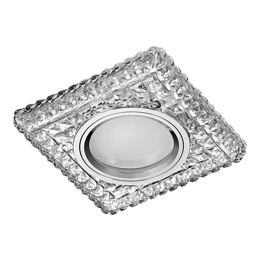 Emithor 71096 - Εντοιχισμένο φωτιστικό LED ELEGANT GLASS FIX 1xGU10/50W + LED/3W STRIPE