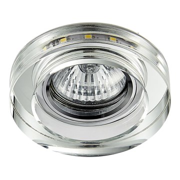 Emithor 71104 - Εντοιχιζόμενο φωτιστικό LED ELEGANT DOUBLE LIGHT GU10/50W + LED/3W STRIPE