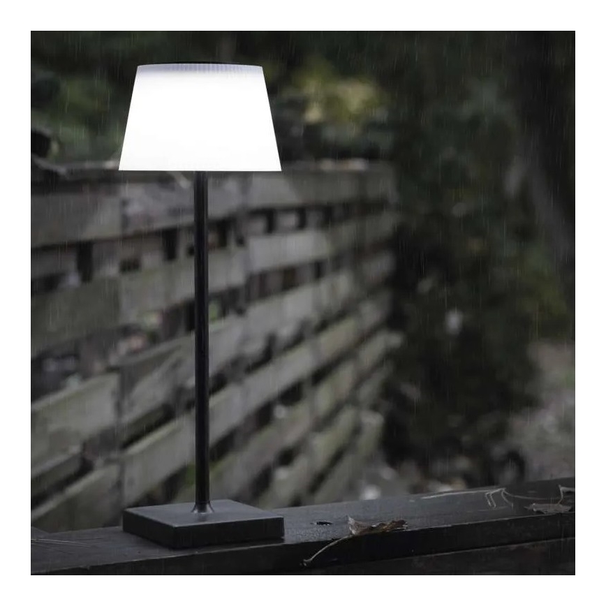 LED Ρυθμιζόμενος επαναφορτιζόμενος φωτισμός KATIE LED/4W/10V 1800mAh IP44 CRI 90 μαύρο