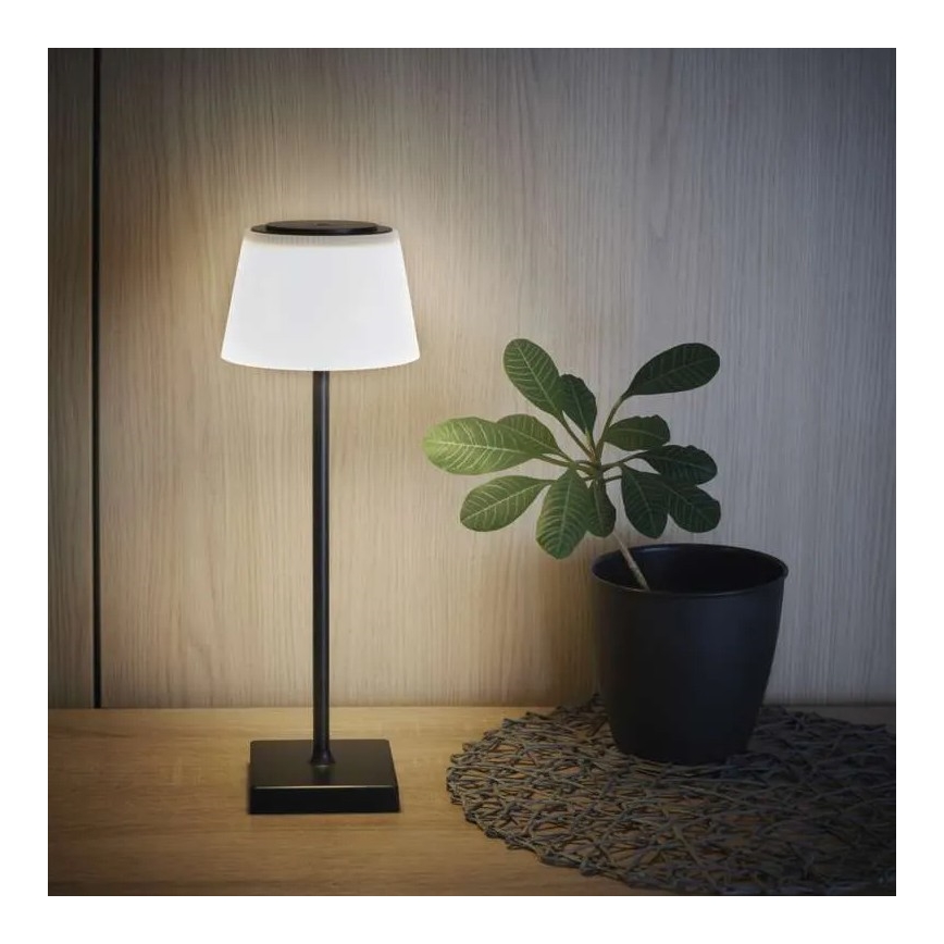 LED Ρυθμιζόμενος επαναφορτιζόμενος φωτισμός KATIE LED/4W/10V 1800mAh IP44 CRI 90 μαύρο