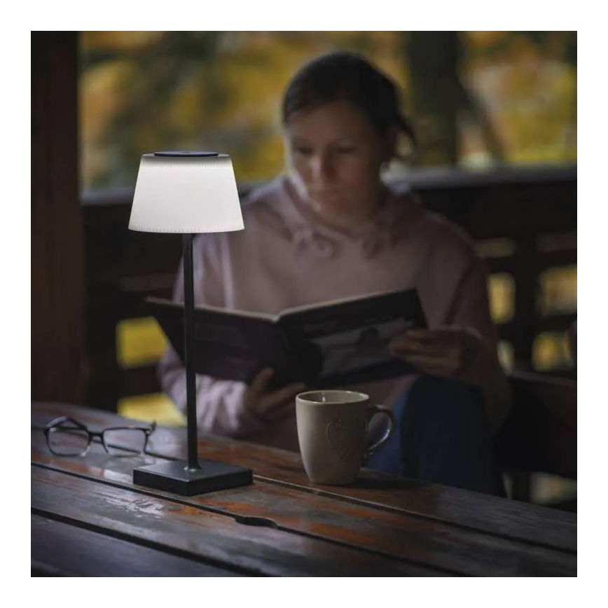 LED Ρυθμιζόμενος επαναφορτιζόμενος φωτισμός KATIE LED/4W/10V 1800mAh IP44 CRI 90 μαύρο
