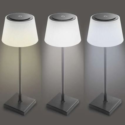 LED Ρυθμιζόμενος επαναφορτιζόμενος φωτισμός KATIE LED/4W/10V 1800mAh IP44 CRI 90 μαύρο