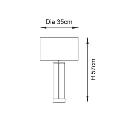 Endon 100440 - Ρυθμιζόμενη επιτραπέζια λάμπα LESSINA 1xE27/10W/230V μαύρη