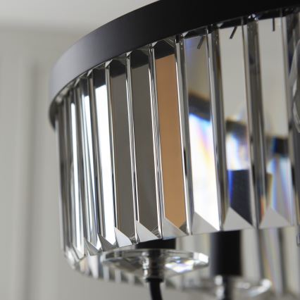 Endon 100711 - Κρεμαστό φωτιστικό με αλυσίδα CHESTERFIELD 6xE14/6W/230V Ø 55 cm μαύρο