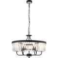 Endon 100711 - Κρεμαστό φωτιστικό με αλυσίδα CHESTERFIELD 6xE14/6W/230V Ø 55 cm μαύρο