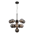 Endon 101147 - Κρεμαστό φωτιστικό σε καλώδιο OSCAR 11xG9/18W/230V μαύρο/καπνιστό