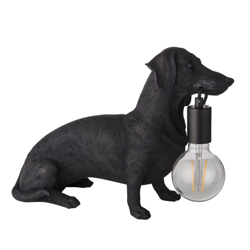 Endon 101188 - Eπιτραπέζιο φωτιστικό DACHSHUND 1xE27/10W/230V μαύρο