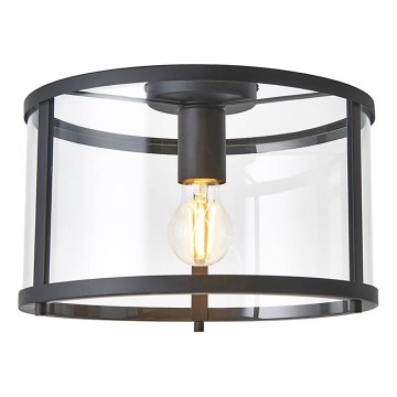 Endon 101540 - Φωτιστικό οροφής HOPTON 1xE27/10W/230V μαύρο