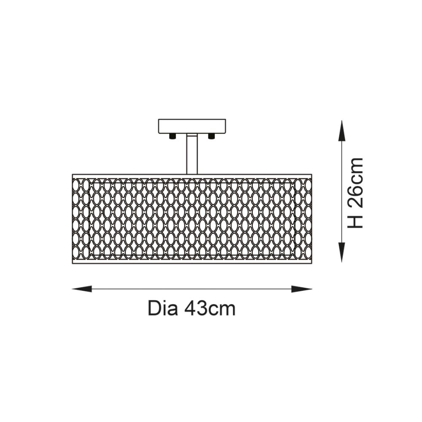 Endon 101568 - Πλαφονιέρα οροφής CORDERO 3xE27/10W/230V χρυσό