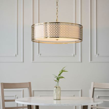 Endon 101569 - Κρεμαστό φωτιστικό με αλυσίδα CORDERO 3xE27/10W/230V χρυσό