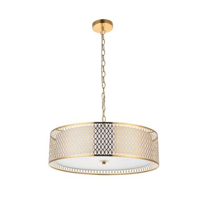 Endon 101569 - Κρεμαστό φωτιστικό με αλυσίδα CORDERO 3xE27/10W/230V χρυσό