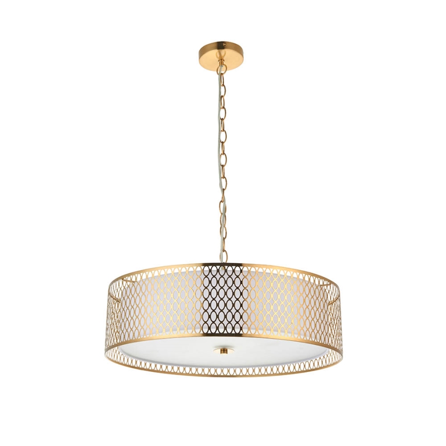 Endon 101569 - Κρεμαστό φωτιστικό με αλυσίδα CORDERO 3xE27/10W/230V χρυσό