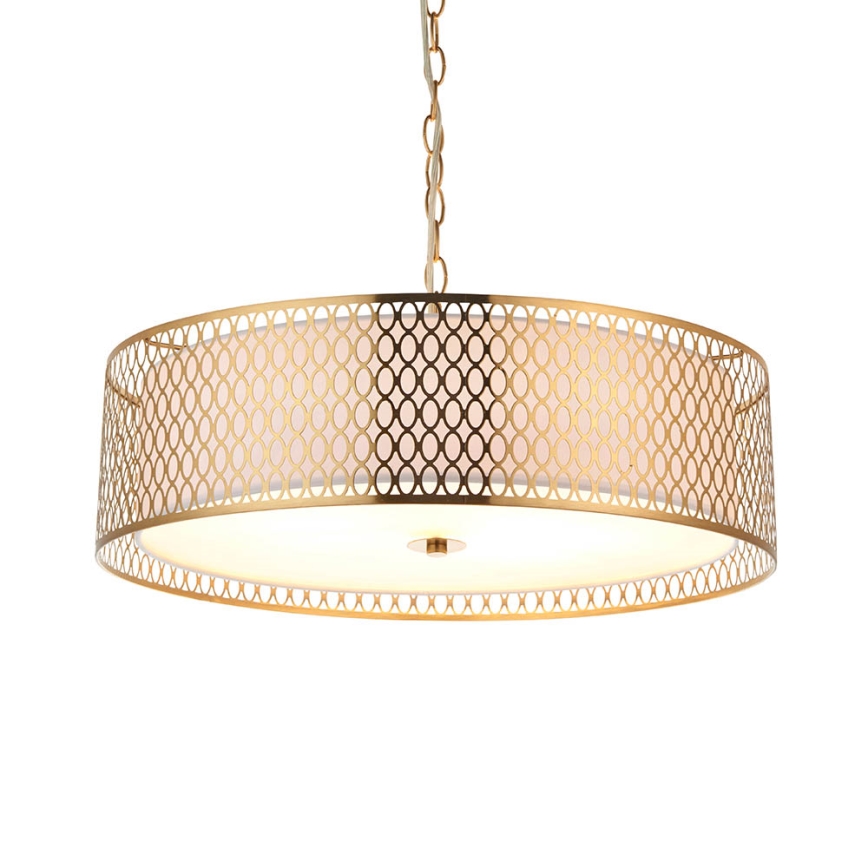 Endon 101569 - Κρεμαστό φωτιστικό με αλυσίδα CORDERO 3xE27/10W/230V χρυσό
