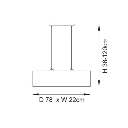 Endon 101692 - Κρεμαστό φωτιστικό οροφής LONGSHORE 2xE27/10W/230V μπεζ
