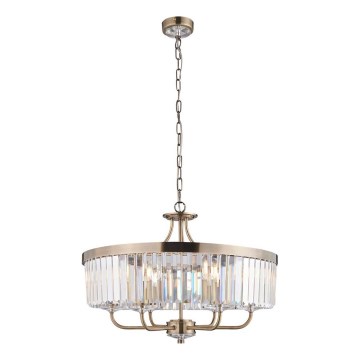 Endon 102505 - Πολυέλαιος σε αλυσίδα 6xE14/6W/230V Ø 55 cm μπρούτζινος