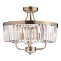 Endon 102506 - Πλαφονιέρα οροφής CHESTERFIELD 3xE14/6W/230V διάμετρος 45 cm ορείχαλκος