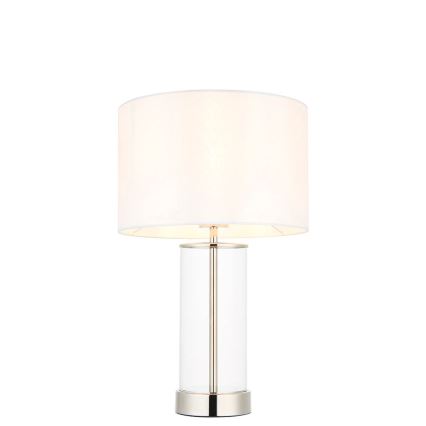 Endon 102674 - Ρυθμιζόμενο επιτραπέζιο φωτιστικό LESSINA 1xE27/10W/230V γυαλισμένο χρώμιο/λευκό