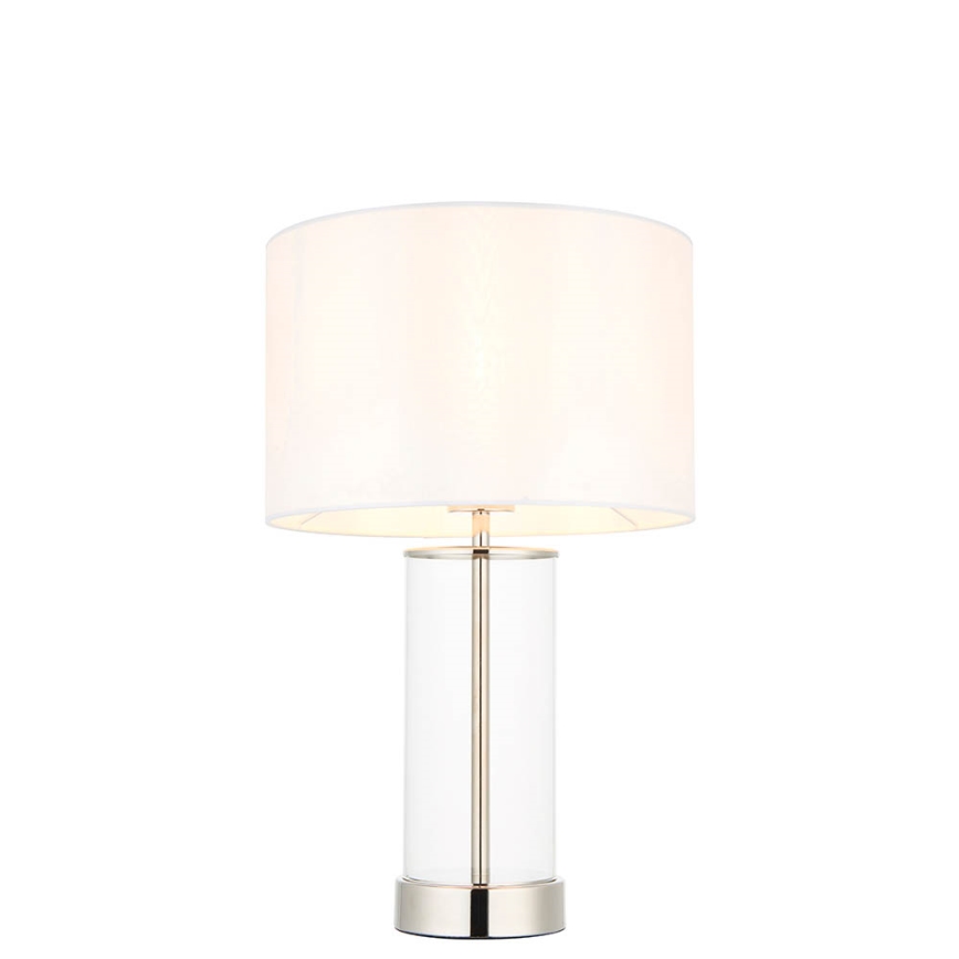 Endon 102674 - Ρυθμιζόμενο επιτραπέζιο φωτιστικό LESSINA 1xE27/10W/230V γυαλισμένο χρώμιο/λευκό