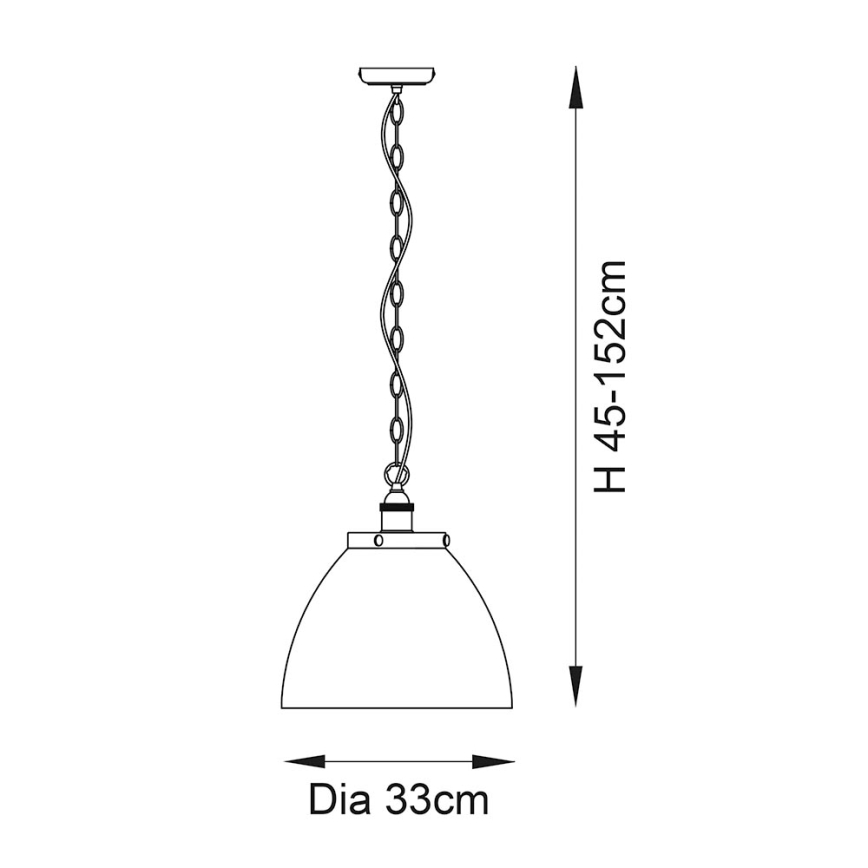 Endon 102926 - Κρεμαστό φωτιστικό οροφής HANSEN 1xE27/10W/230V ορείχαλκος