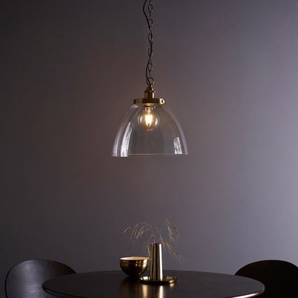 Endon 102926 - Κρεμαστό φωτιστικό οροφής HANSEN 1xE27/10W/230V ορείχαλκος