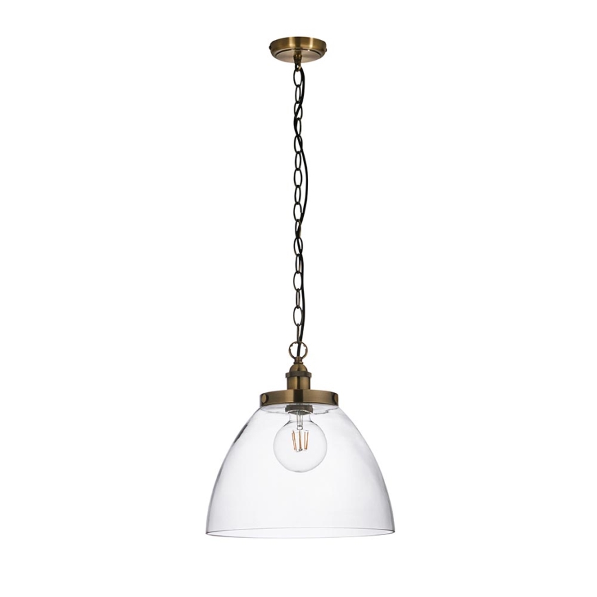Endon 102926 - Κρεμαστό φωτιστικό οροφής HANSEN 1xE27/10W/230V ορείχαλκος