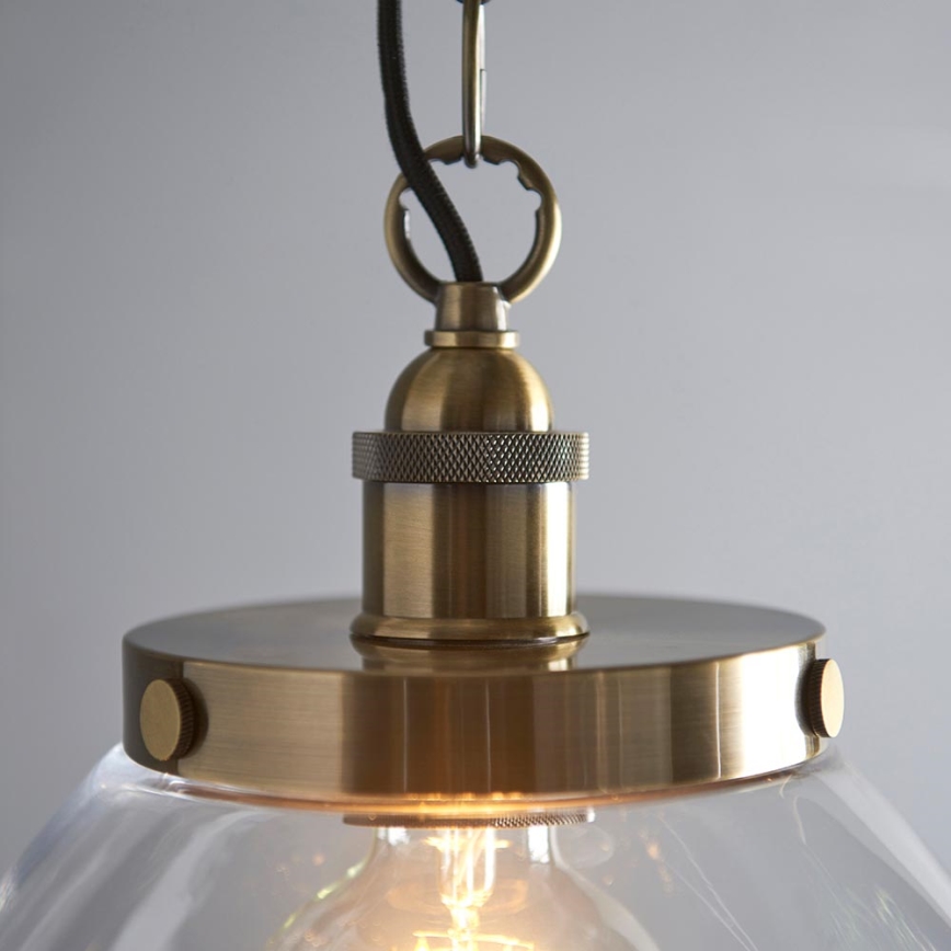 Endon 102926 - Κρεμαστό φωτιστικό οροφής HANSEN 1xE27/10W/230V ορείχαλκος