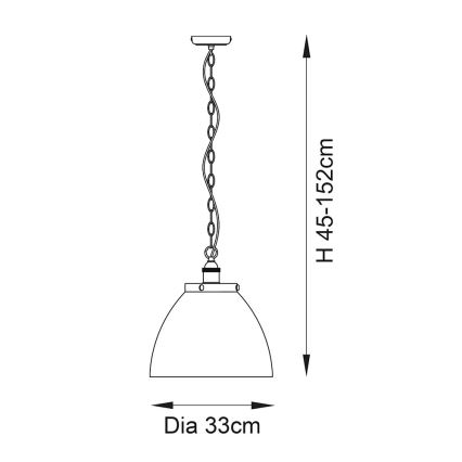Endon 102926 - Κρεμαστό φωτιστικό οροφής HANSEN 1xE27/10W/230V ορείχαλκος