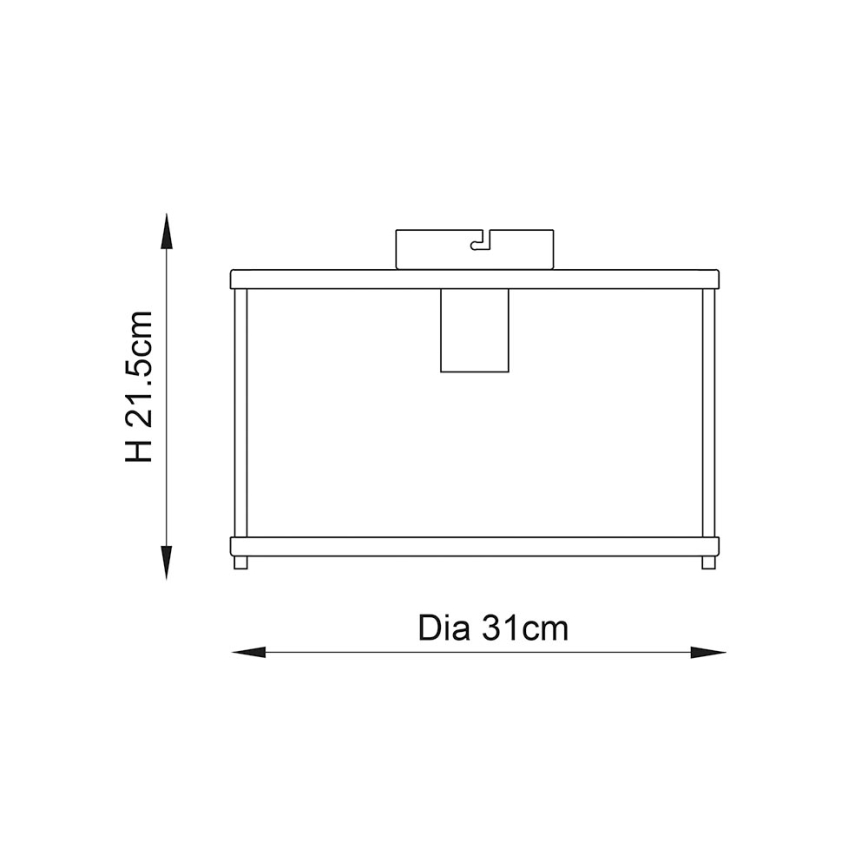 Endon 103112 - Φωτιστικό οροφής HOPTON 1xE27/10W/230V ματ χρώμιο