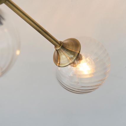 Endon 103171 - Κρεμαστό φωτιστικό ALLEGRA 6xE14/7W/230V ορείχαλκος/διαφανές
