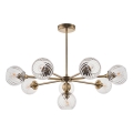 Endon 103172 - Κρεμαστό φωτιστικό ALLEGRA 8xE14/7W/230V ορείχαλκος/διαφανές