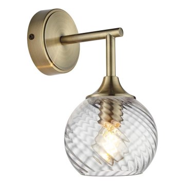 Endon 103173 - Φωτιστικό τοίχου ALLEGRA 1xE14/7W/230V ορείχαλκος/διαφανές