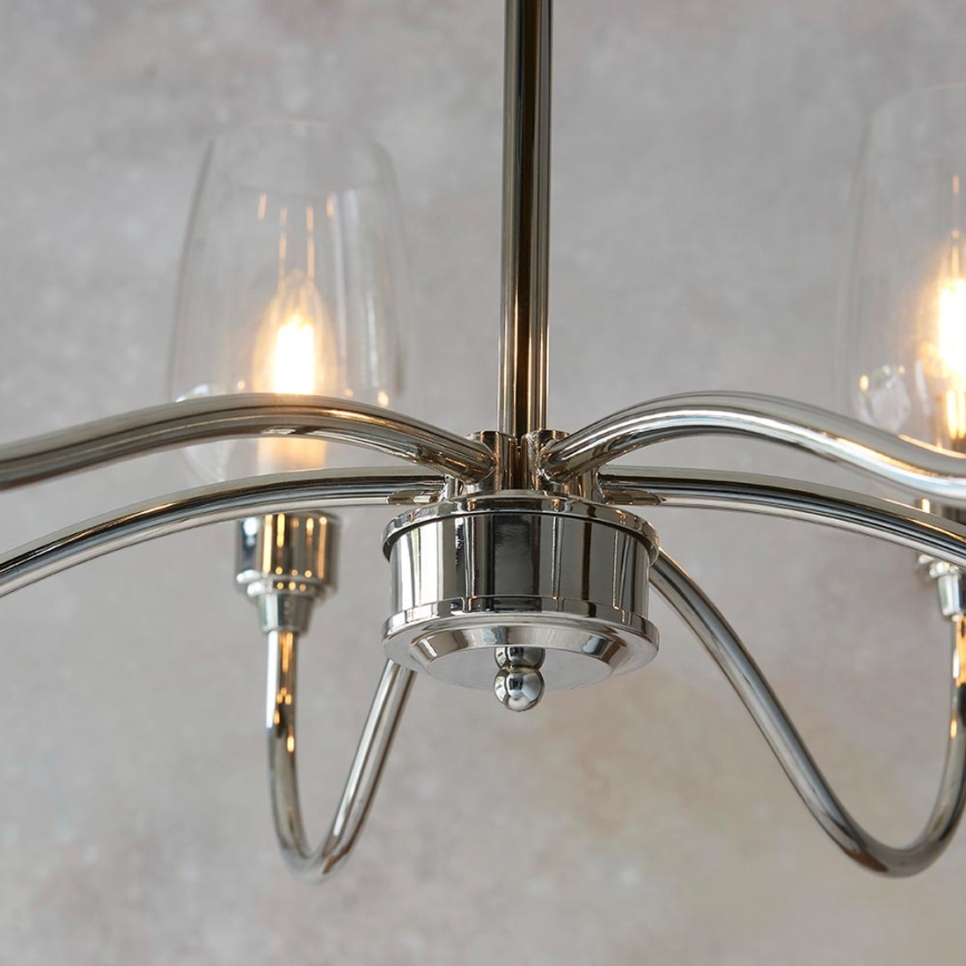 Endon 103315 - Πολυέλαιος με αλυσίδα 6xE14/6W/230V γυαλιστερό χρώμιο
