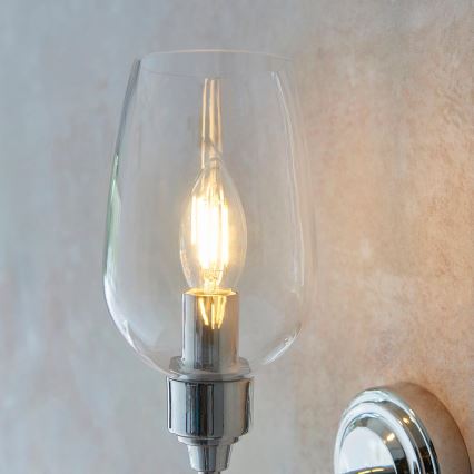 Endon 103316 - Επιτοίχιο φωτιστικό STOURTON 1xE14/6W/230V γυαλισμένο χρώμιο