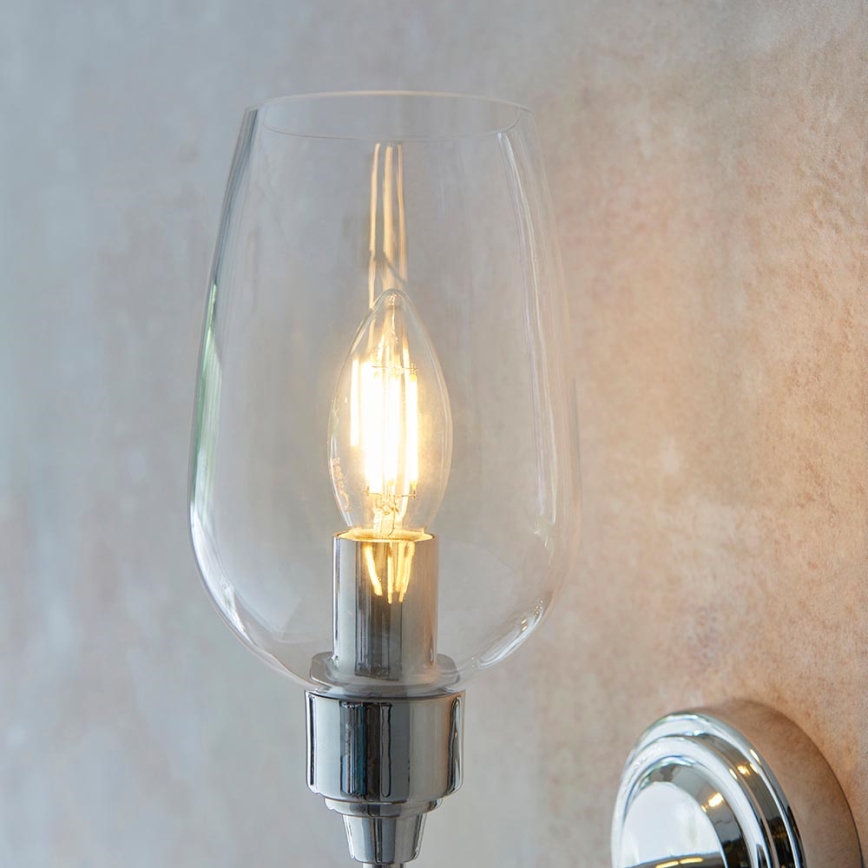 Endon 103316 - Επιτοίχιο φωτιστικό STOURTON 1xE14/6W/230V γυαλισμένο χρώμιο