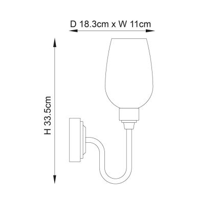 Endon 103316 - Επιτοίχιο φωτιστικό STOURTON 1xE14/6W/230V γυαλισμένο χρώμιο