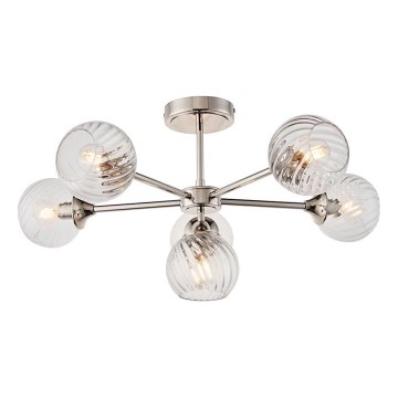 Endon 104050 - Κρεμαστό φωτιστικό ALLEGRA 6xE14/7W/230V γυαλιστερό χρώμιο/διαφανές