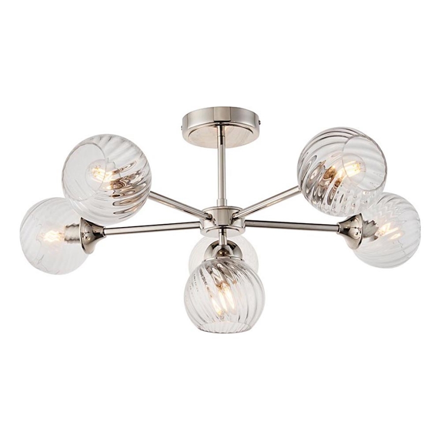 Endon 104050 - Κρεμαστό φωτιστικό ALLEGRA 6xE14/7W/230V γυαλιστερό χρώμιο/διαφανές