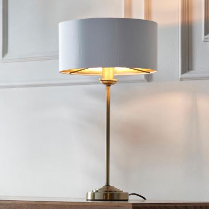 Endon 104054 - Eπιτραπέζιο φωτιστικό HIGHCLERE 1xE14/7W/230V λευκό/ορείχαλκος διάμετρος 25 cm