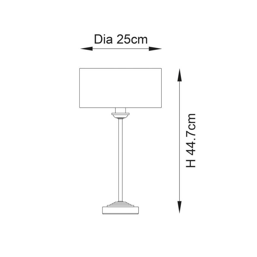 Endon 104054 - Eπιτραπέζιο φωτιστικό HIGHCLERE 1xE14/7W/230V λευκό/ορείχαλκος διάμετρος 25 cm