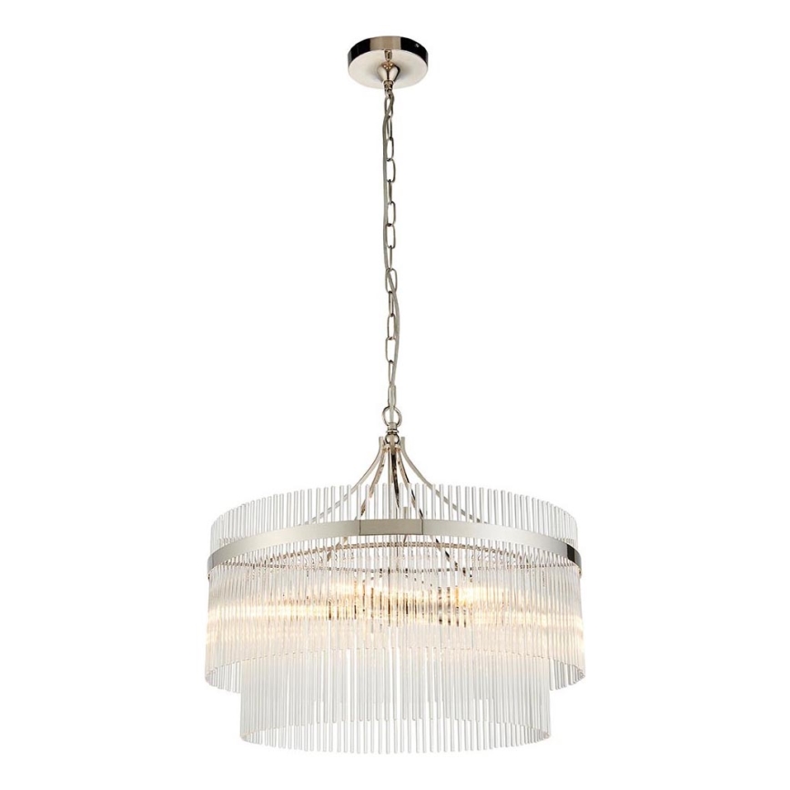 Endon 104112 - Πολυέλαιος σε αλυσίδα MARIETTA 5xE14/7W/230V γυαλιστερό χρώμιο/διάφανο