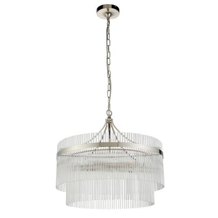 Endon 104112 - Πολυέλαιος σε αλυσίδα MARIETTA 5xE14/7W/230V γυαλιστερό χρώμιο/διάφανο