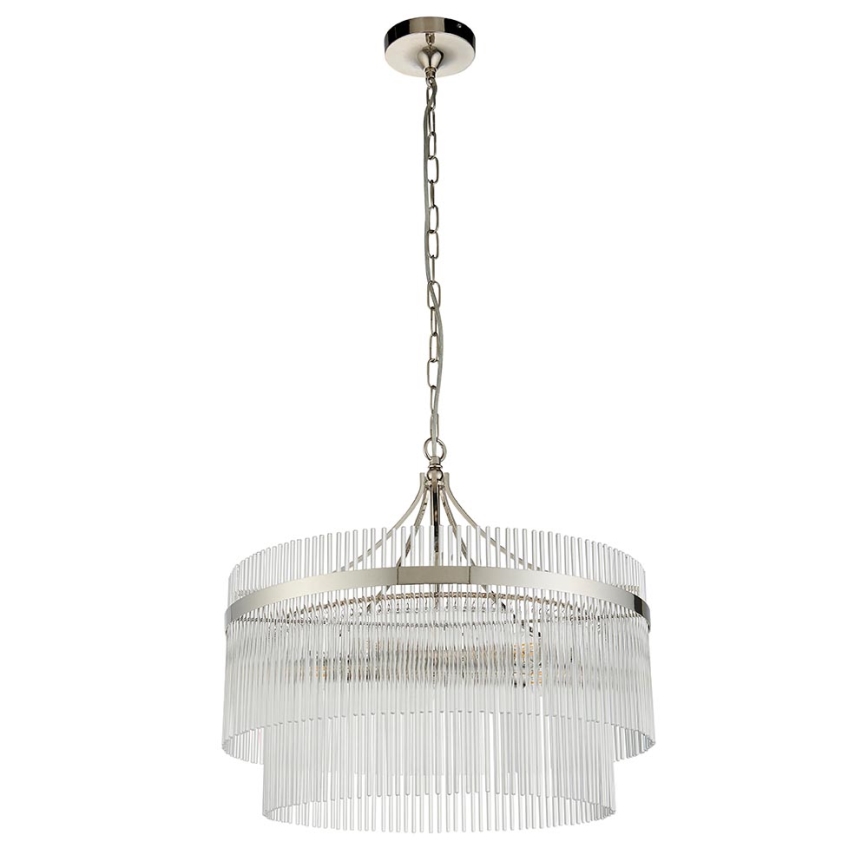 Endon 104112 - Πολυέλαιος σε αλυσίδα MARIETTA 5xE14/7W/230V γυαλιστερό χρώμιο/διάφανο