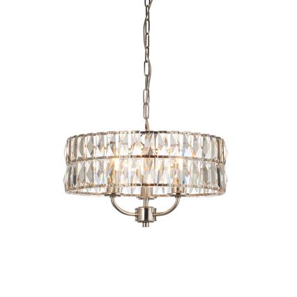 Endon 104466 - Κρεμαστό φωτιστικό οροφής CLIFTON 3xE14/6W/230V γυαλιστερό χρώμιο/διαφανές διάμετρος 38,5 cm