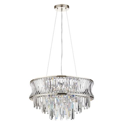 Endon 104530 - Πολυέλαιος με αλυσίδα 9xE14/6W/230V γυαλιστερό χρώμιο