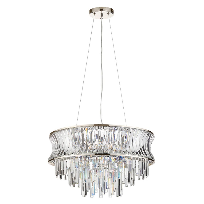 Endon 104530 - Πολυέλαιος με αλυσίδα 9xE14/6W/230V γυαλιστερό χρώμιο