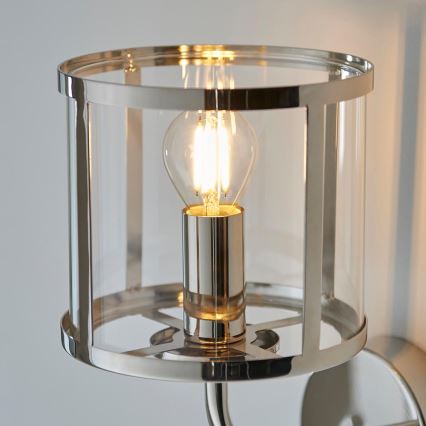 Endon 106003 - Επιτοίχιο φωτιστικό HOPTON 1xE14/7W/230V γυαλιστερό χρώμιο