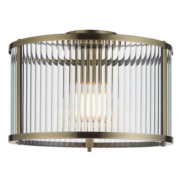 Endon 106265 - Φωτιστικό οροφής RIDGETON 1xE27/10W/230V ορείχαλκος