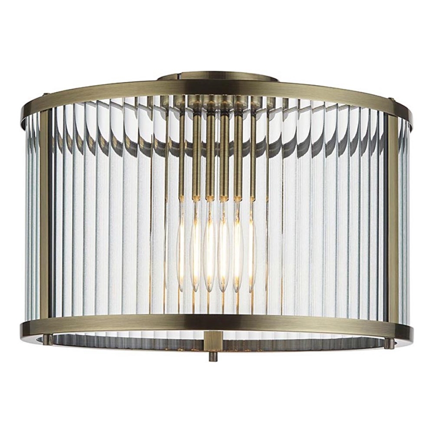 Endon 106265 - Φωτιστικό οροφής RIDGETON 1xE27/10W/230V ορείχαλκος