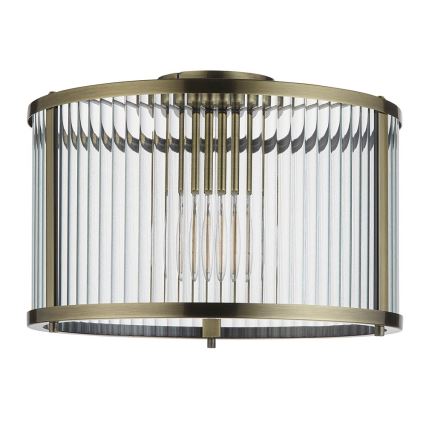 Endon 106265 - Φωτιστικό οροφής RIDGETON 1xE27/10W/230V ορείχαλκος
