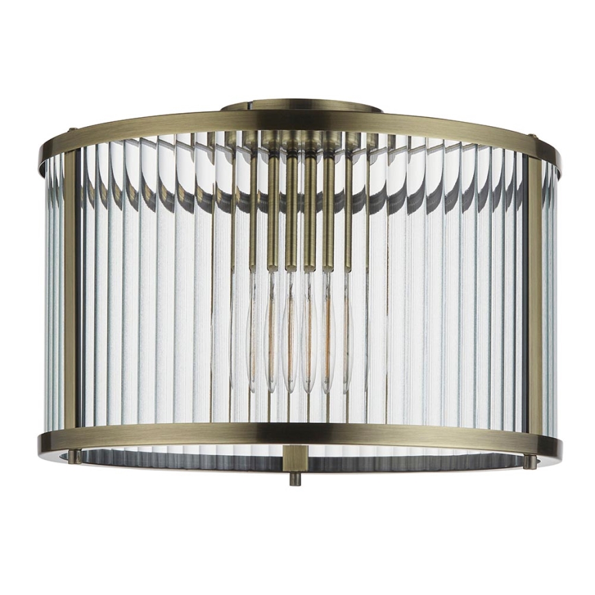 Endon 106265 - Φωτιστικό οροφής RIDGETON 1xE27/10W/230V ορείχαλκος